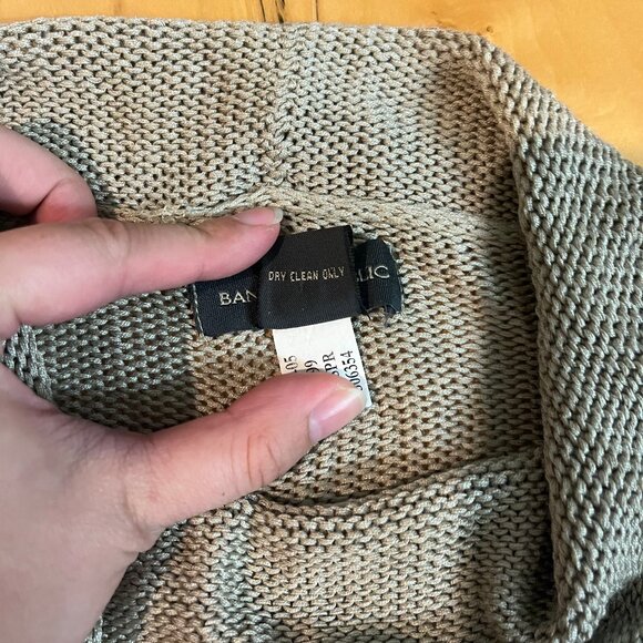 XS Banana Republic Taupe Silk Knit Mock-Neck Long Sleeve - Picture 4 of 7